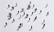 © Generative AI - People standing on white surface connected by lines