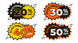 © Koli - Black friday sale discount badges vector set isolated on transparent background
