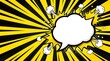 © chadni - Explosion comic speech bubble with bright yellow rays and lightning bolts