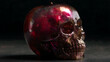 © Mubashir Awan - Poison Apple Skull Glittery Red Halloween Spooky Prop