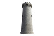© PNG Kingdom  - Weathered gray medieval stone tower isolated cutout