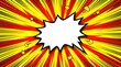 © Shirina - Bright comic style speech bubble  explosion with vibrant rays and starburst effects