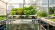© Malik Atif - Aquaponics system with fresh green lettuce and fish in a greenhouse