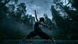 © BlackBridge Media - Graceful Dancer Posing in Glass Dome Under Starry Sky