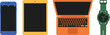 © atar - A collection of colorful modern electronic devices including a phone tablet laptop and watch.