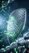 © Rendara Studio - Metallic dragon-scale shield with bursting green sparks, symbolizing resilient innovation