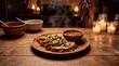 © Aliaksandra - Traditional birria tacos with slow-cooked beef and spices on rustic Mexican plate