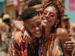 © BlackBridge Media - Joyful Young Friends Hugging and Laughing at Outdoor Festival
