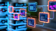 © Nataliya - AI agentic workflow automation diagram featuring interface nodes, triggers, and data tool dashboards rendered in 3D, artificial intelligence concept, futuristic digital rendering,