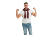 © be free - Man in tshirt isolated on white. Handsome mature man feel happy. Stylish male. Personal appearance. Portrait of handsome guy in menswear. Stylish menswear fashion. Caucasian man wearing tshirt