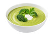 © Rifat - Creamy Broccoli Soup Garnished with Fresh Florets and Cream in a White Bowl