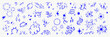 © gorozhinak - Anime shining star, sparkle and explosion asset pack. Markers drawing manga elements, speech bubble, stars and light flash. Vector doodle icon.