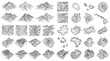 © Arie - Detailed Topographic Map Illustrations Featuring Various Mountain Ranges Landmasses and Geological Terrain Contour Lines