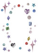 © soli14e - Bedazzled Glitter, Sparkling Gemstones 3D Elements For Oval Frame Photo