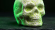 © Ryan - Glittering Skull with Green Light - Halloween Decoration