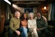© Leo Rohmann - Smiling seniors sharing a cozy train compartment
