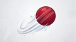 © rifqi akhdan - Red cricket ball captured in dynamic motion trails.
