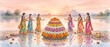 © Sai Pavan - Indian women celebrating Bathukamma festival by the river