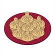 © Oleh - Curved pleated forms with topknots in a tidy stylized composition