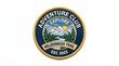 © GFX Assets - Adventure Club embroidered patch with mountain landscape and river