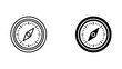 © VisionGrafix - Navigation compass icon set for travel and outdoor exploration design