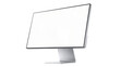 © David - Modern silver computer monitor with blank screen, isolated on transparent background