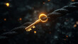© jianjian - Golden key connecting two ends of a black rope business concept solution