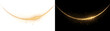 © mac - Glitter arc of sparkling golden dust particles curving with a warm glow for festive luxury designs in PNG, Transparent and Black Background Versions