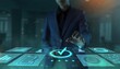 © kazetix - Businessman interacting with a holographic digital interface featuring a glowing check mark, five stars, and analytics icons. Futuristic concept of quality assurance and business success.
