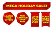 © Koli - Red sale banners and stickers set isolated on transparent background