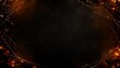 © Nyutikno - Spooky Halloween frame background with glowing spider webs, dark branches, and autumn leaves. Atmospheric creepy banner with copy space for seasonal design.