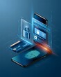 © Warakorn - Biometric payment security concept featuring smartphone fingerprint authentication, secure digital wallet and encrypted transaction interface, sophisticated futuristic financial technology environment
