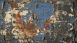 © Oriel-team - Distressed weathered wooden surface with peeling blue paint layers and rustic oxidation textures for creative background