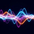 © Alpha - Radiant neon currents ripple through space, creating a dynamic visual heartbeat with energetic waves of light and flowing digital energy, pulse, bright, beat