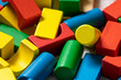 © Freelance Kansas - Colorful Wooden Building Blocks Close-Up