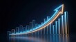 © Sanaullah - Glowing financial growth chart with ascending arrow representing business success and economic profit progress