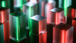© BlackBridge Media - Stock Market Concept with Glowing Red and Green Financial Cubes