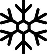 © Naima - Detailed black snowflake icon for winter season isolated on transparent background