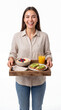 © ENDRY - Smiling woman healthy breakfast.