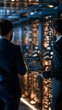 © Kateryna - Business professionals analyzing server and cloud database network infrastructure inside a modern data center two european professionals seen from behind in a clean brightly lit