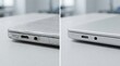 © Natalia - refurbished electronics before after Side-by-side comparison of old and new laptop edges showing wear and condition.