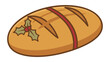 © AMA - Christmas Bread: A rustic loaf of bread adorned with a festive ribbon and holly sprig, embodying the spirit of holiday baking and seasonal treats.