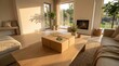 © Mustafa - Cardboard shipping box on coffee table in modern living room.