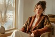 © Rawpixel.com - Elegant woman relaxing indoors wearing cozy autumn knitwear