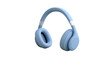 © Lucas - Isolated light blue wireless over-ear headphones, a modern personal audio accessory.
