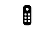 © Maaz - Remote control icon, black solid symbol on white background