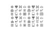 © Jannatul - Set of forty eight jewish religious and cultural in minimalist black line style religion