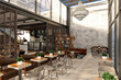 © murattellioglu - Modern Coffee Shop interior, 3d render