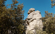 © David-CASSESE - Dolomite limestone rock formation against clear blue sky, La Loube mountain, Var, France