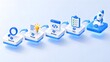 © emwe studio - Five step software development lifecycle roadmap from discovery and design to testing and final product launch